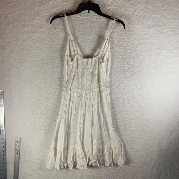 Raviya Women's V-Neck Flutter-Hem White Rayon Swimsuit Cover-Up Dress Size S NWT - Picture 8 of 10